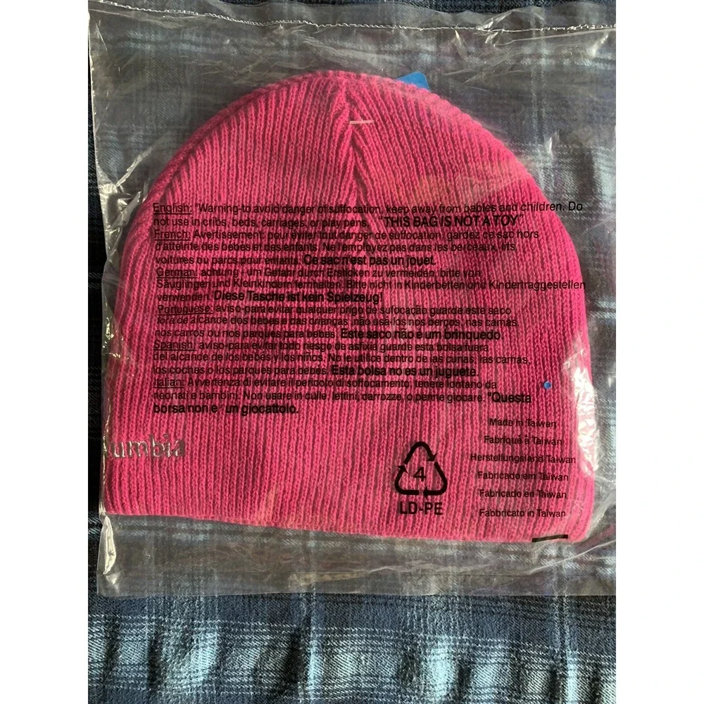NWT - Columbia Youth Girls Pink Whirlibird Watch Knit‎ Hat/Cap One-Size
